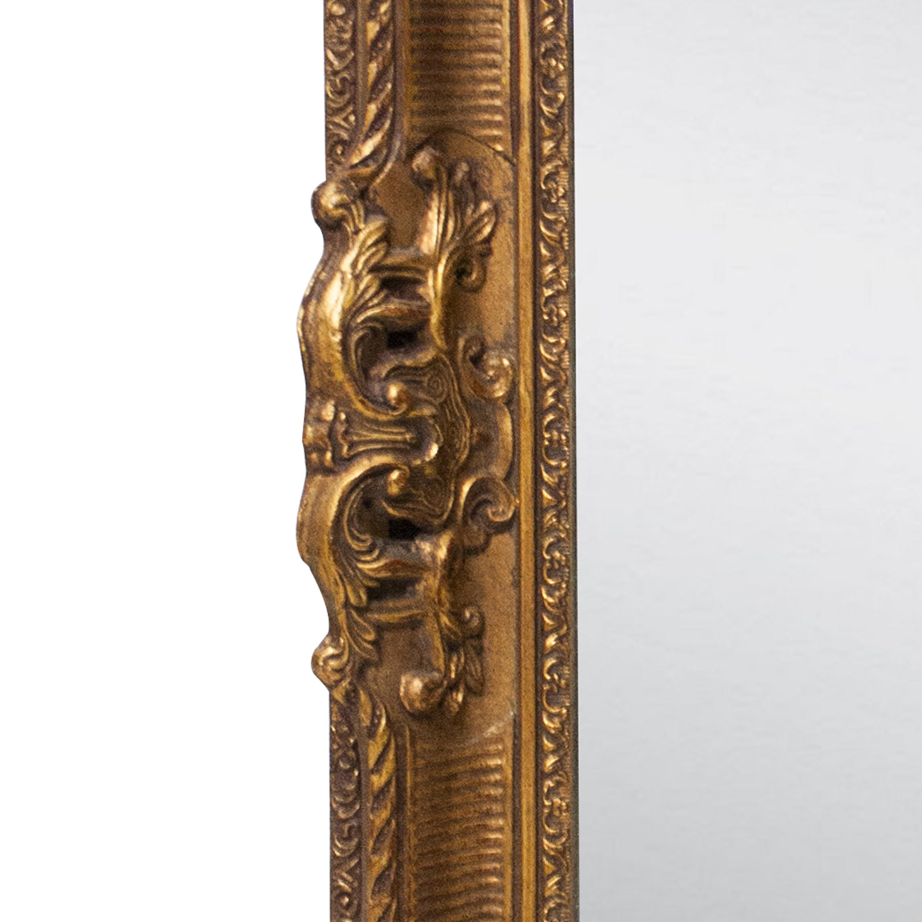 Neoclassical Empire Gold-Leaf Giltwood Hand-Carved Mirror, Spain, 1970 For Sale 3