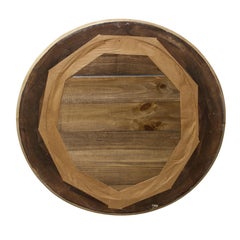 Neoclassical Empire Oval Silver Hand Carved Wooden Mirror