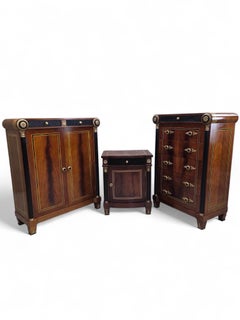 Neoclassical Empire Revival Mahogany Nightstand/End Table