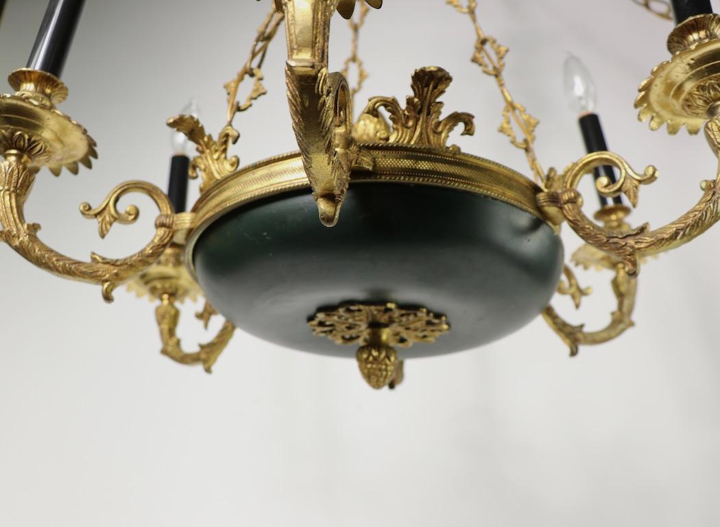 Neoclassical Empire Style 6-Light Chandelier Made in Spain 2