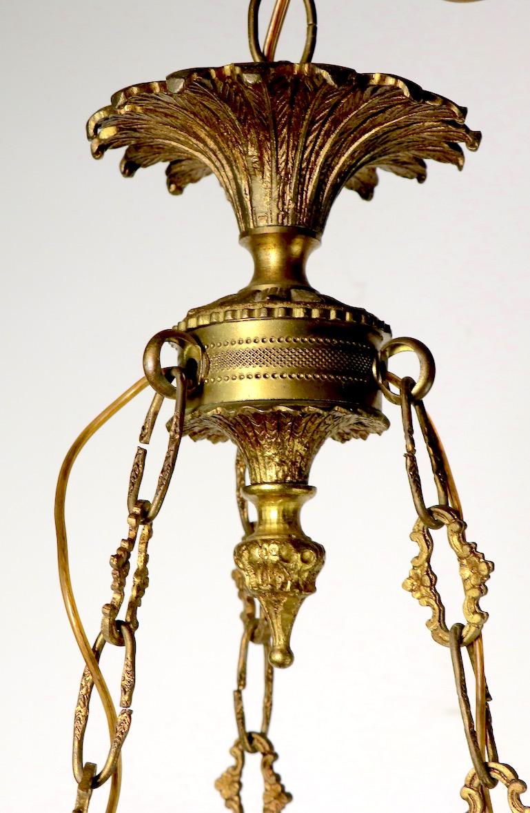 Neoclassical Empire Style 6-Light Chandelier Made in Spain In Good Condition In New York, NY