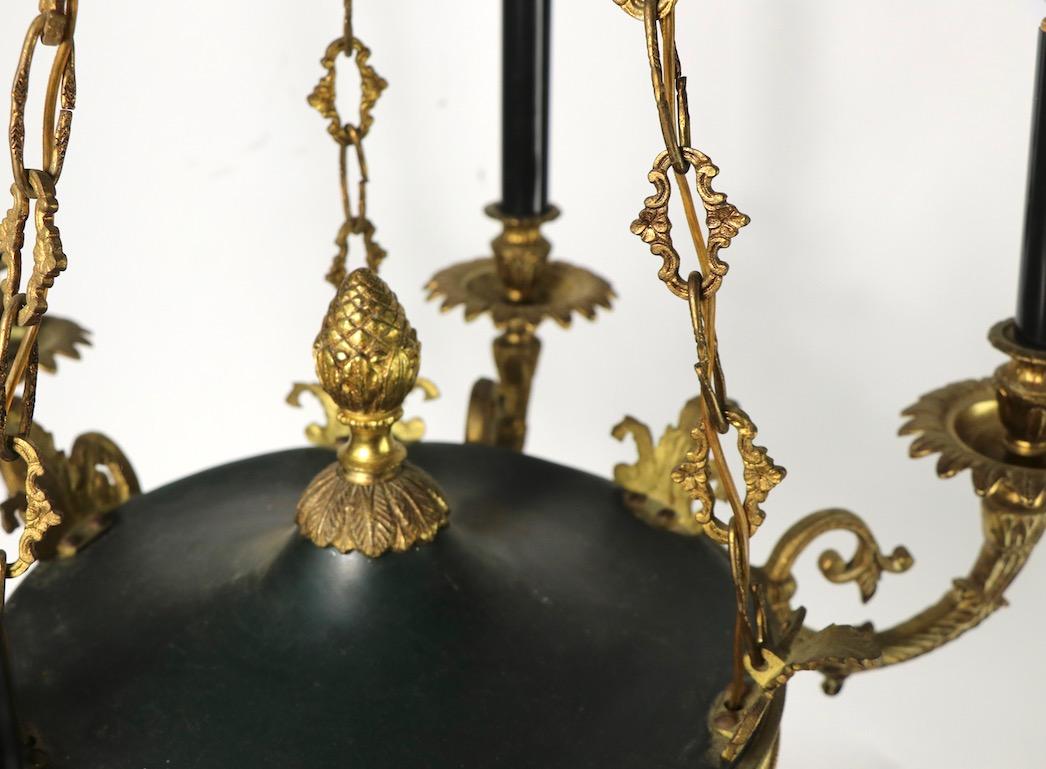 20th Century Neoclassical Empire Style 6-Light Chandelier Made in Spain