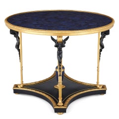 Neoclassical Empire Style Ormolu and Lapis Lazuli Table