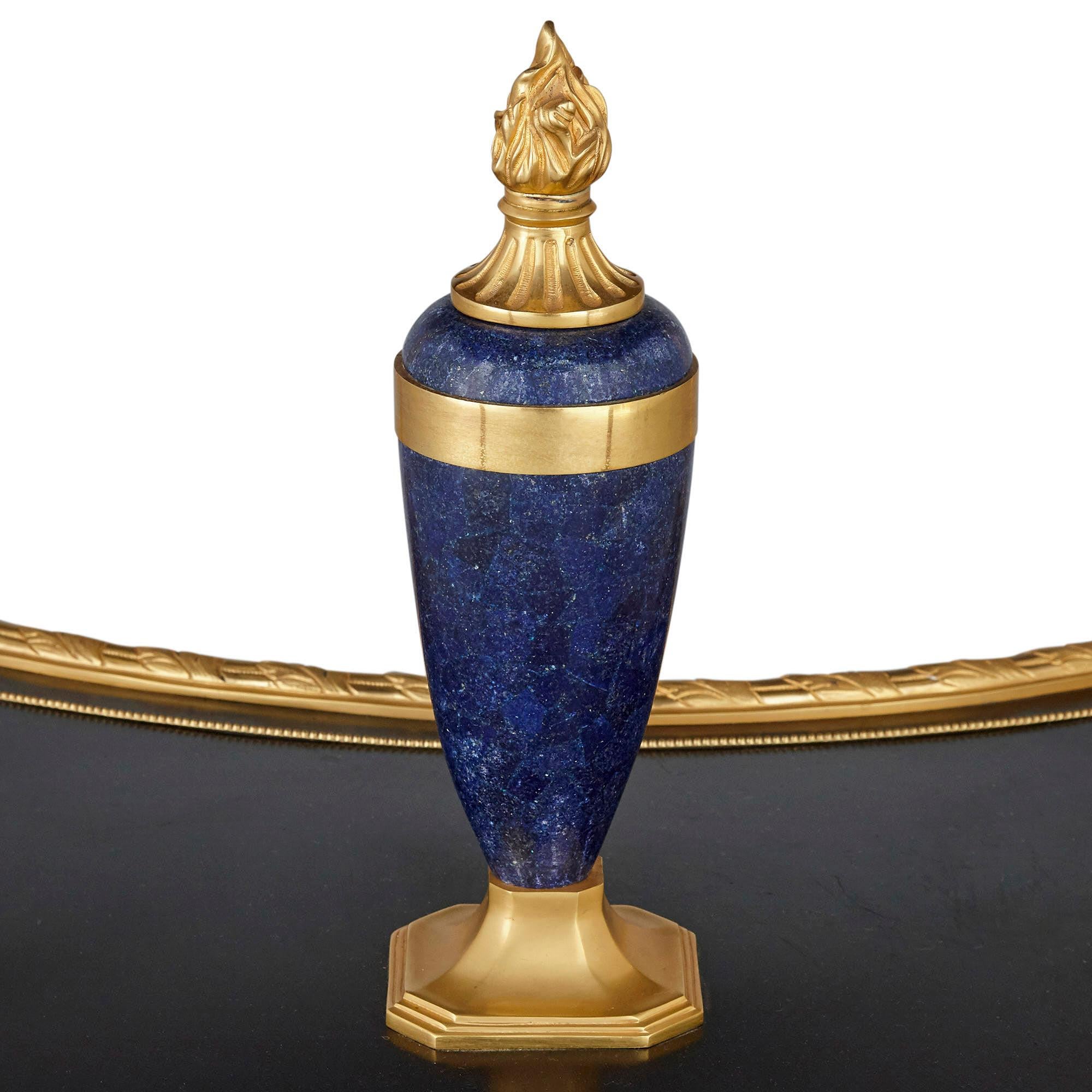 French Neoclassical Empire Style Ormolu and Lapis Lazuli Table For Sale