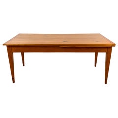 Used Neoclassical Expandable Dining Table, Solid Cherry, Chestnut, France circa 1820