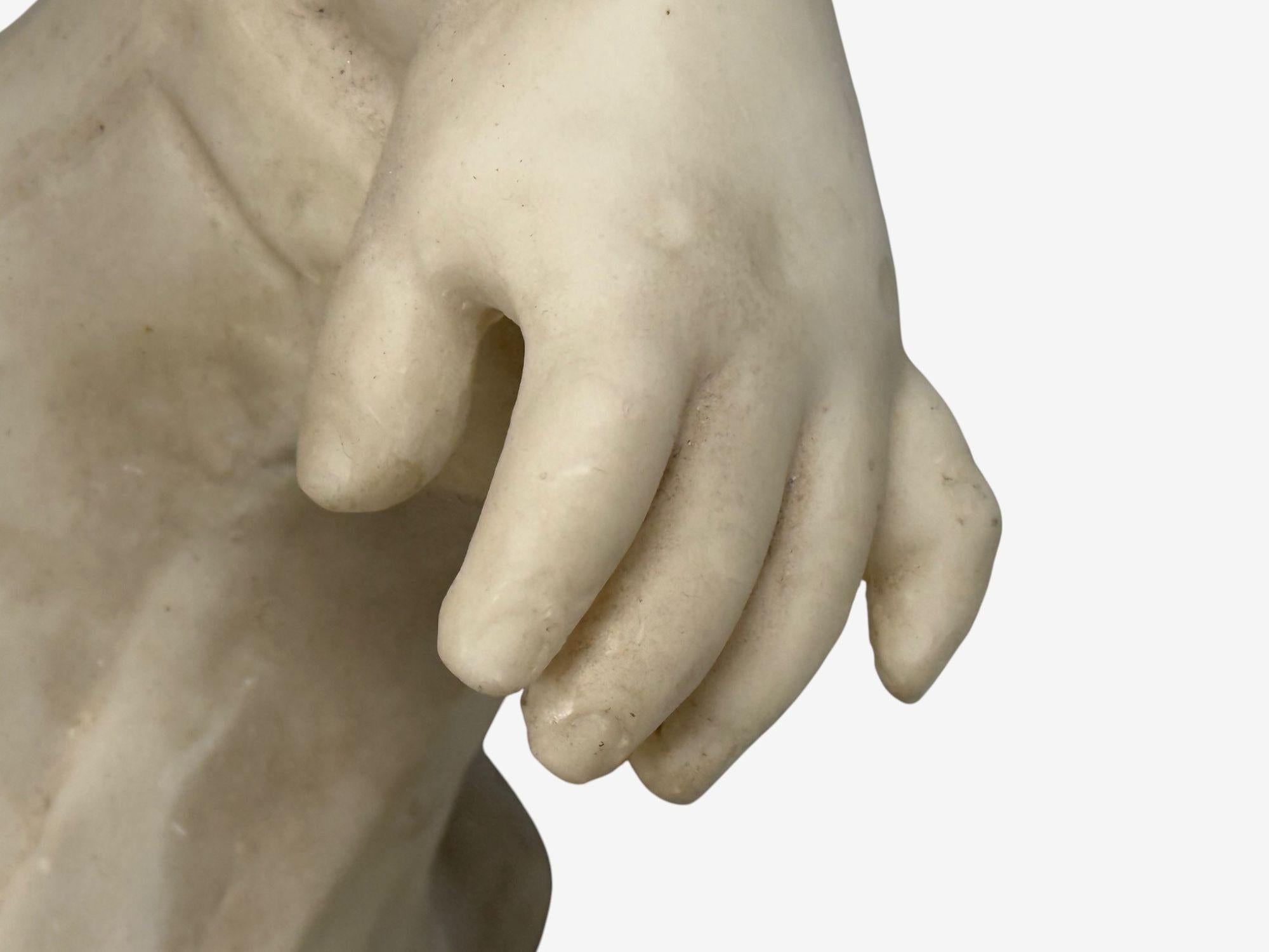 Neoklassisch, Kunstmarmor, sitzende Engelsbüsten auf Schlitten, Italien, 1960er Jahre im Angebot 8