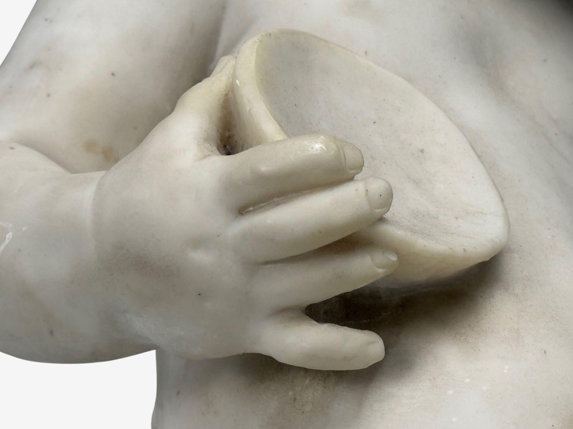 Neoklassisch, Kunstmarmor, sitzende Engelsbüsten auf Schlitten, Italien, 1960er Jahre im Angebot 2