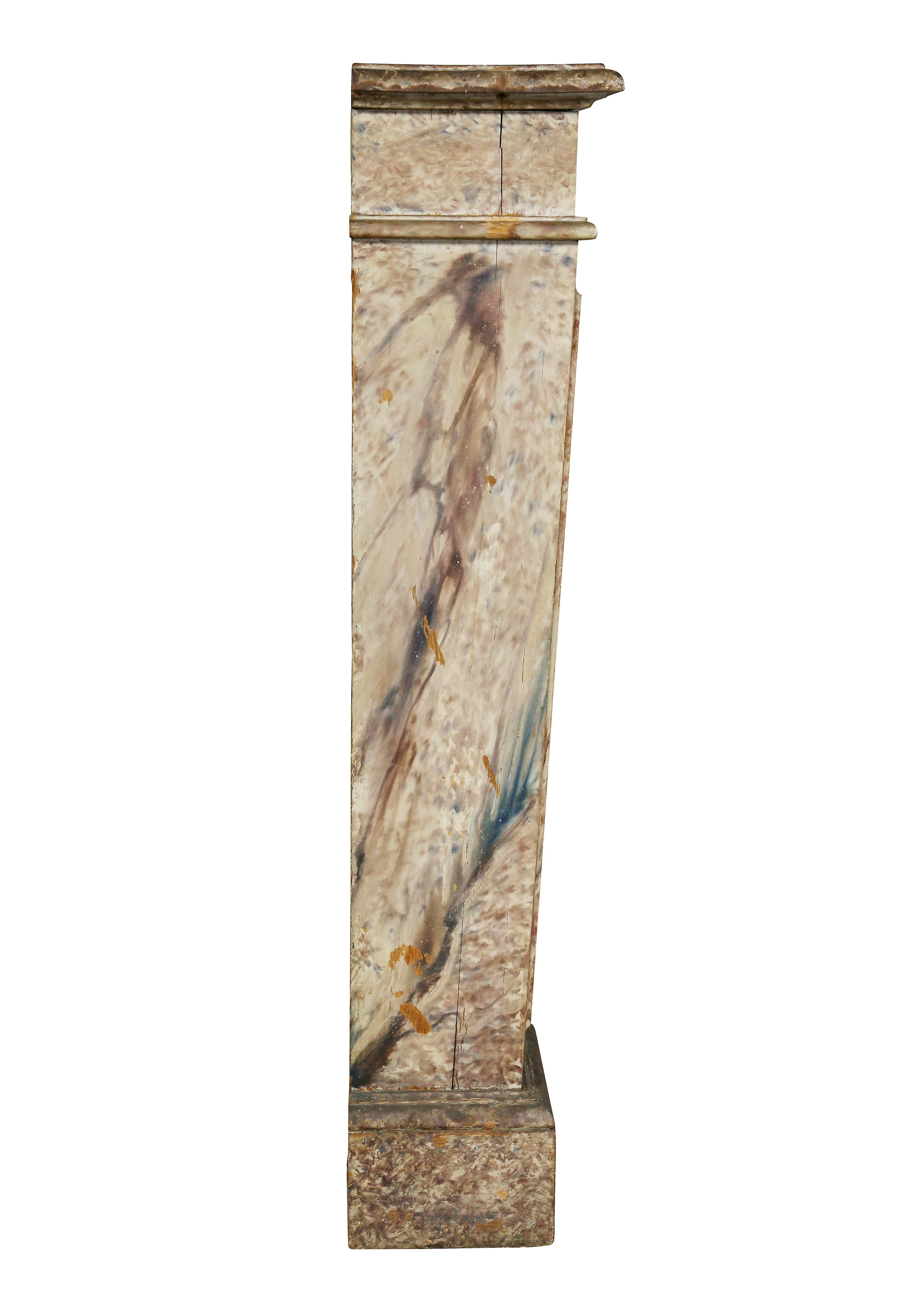 Neoclassical Faux Painted Wood Pedestal 1