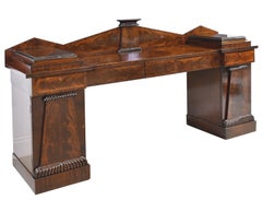 Neoclassical Federal Pedestal Sideboard in Mahogany, circa 1815