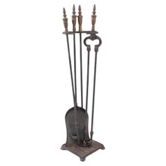 Neoclassical Fireplace Tool Set, 4 Pieces