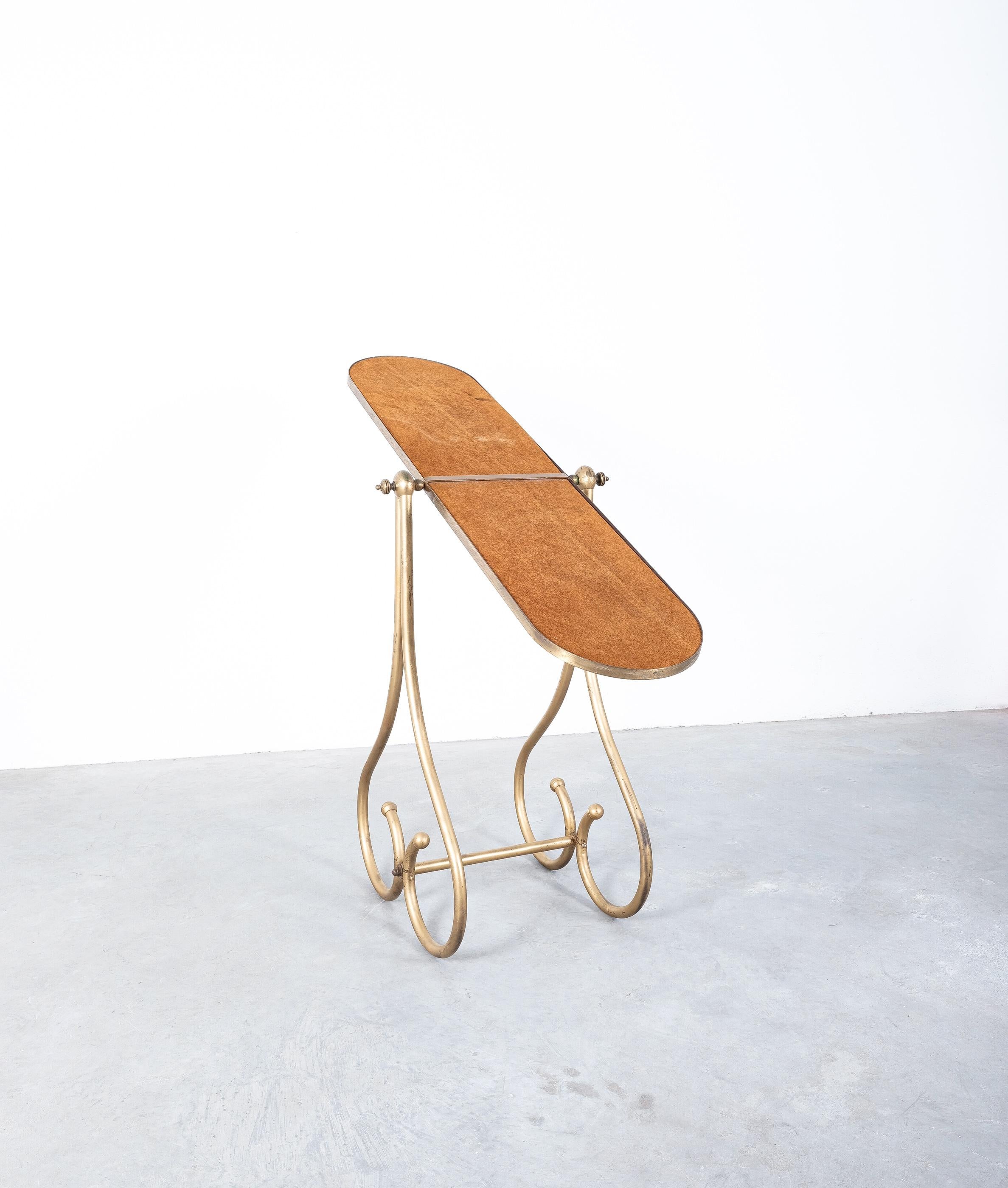 Neoclassical Floor Standing Cheval Mirror Made from Brass, France, 1970 For Sale 1