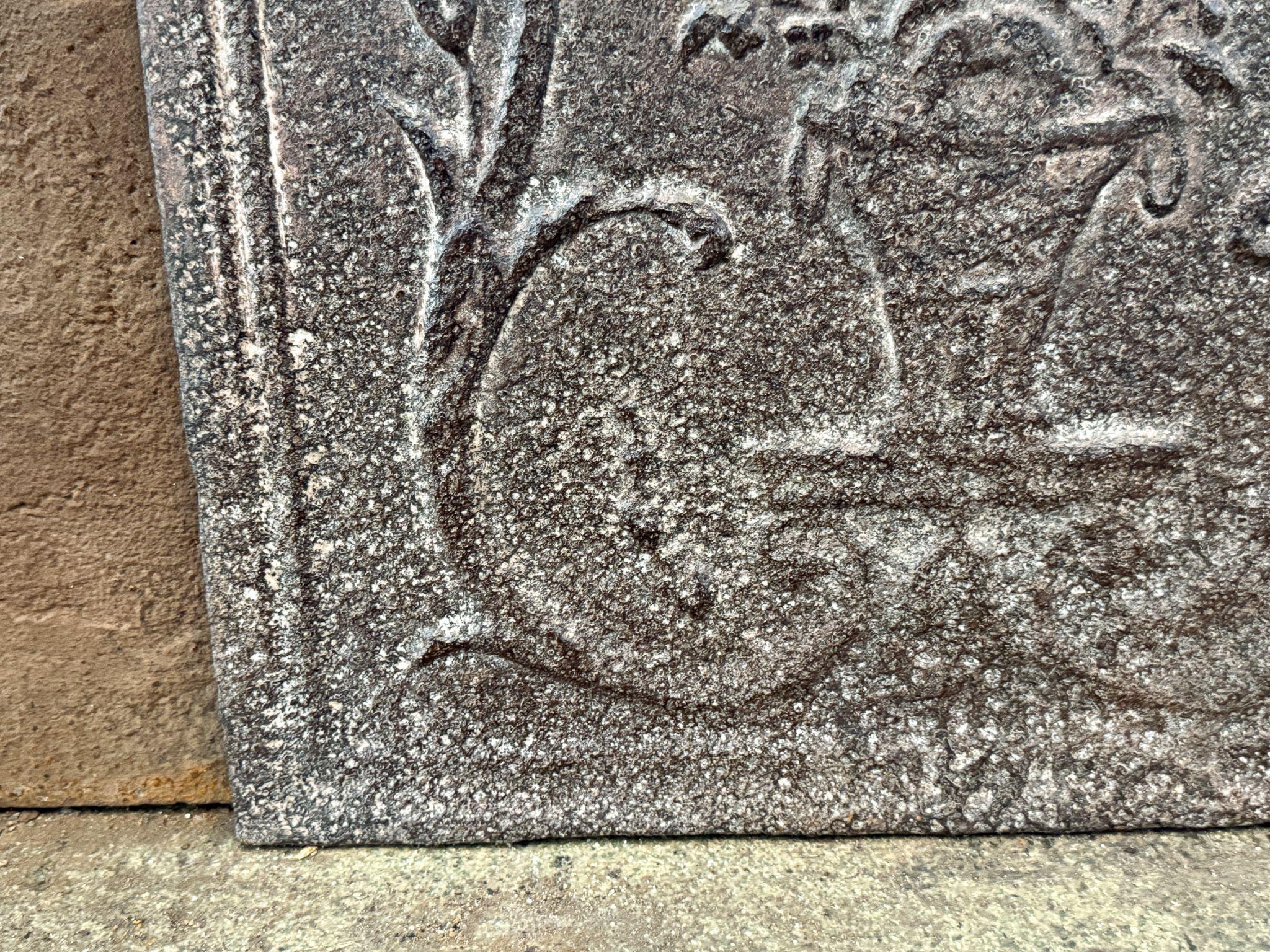 Neoclassical 'Flower Basket' Fireback / Backsplash, Early 19th Century For Sale 1