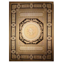 Vintage Neoclassical Form Aubusson Carpet