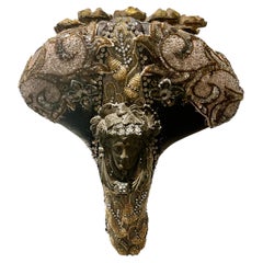 Neoclassical Found Object Mixed-Media Bicycle Seat Sculpture