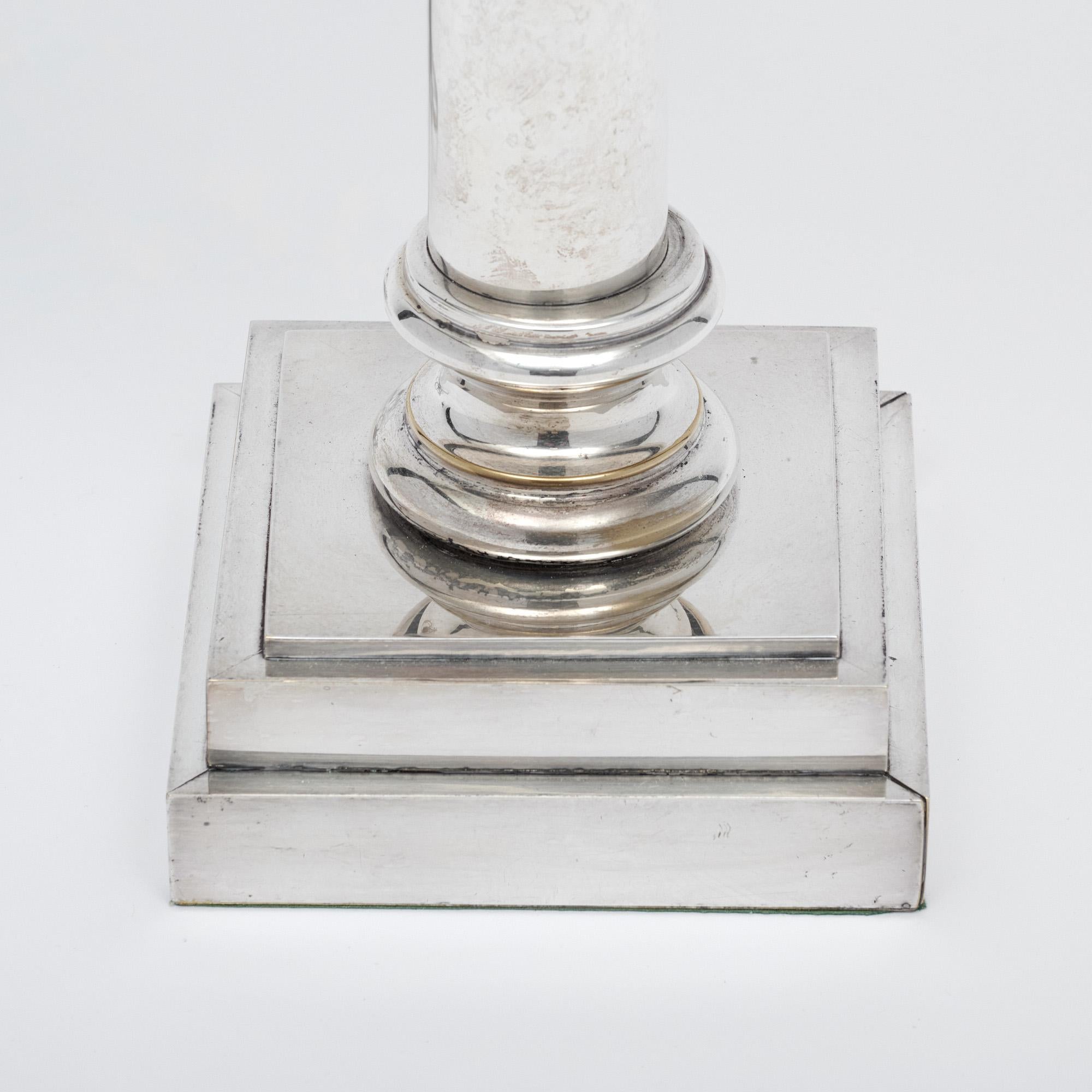 Mid-20th Century Neoclassical French Antique Column Lamp For Sale