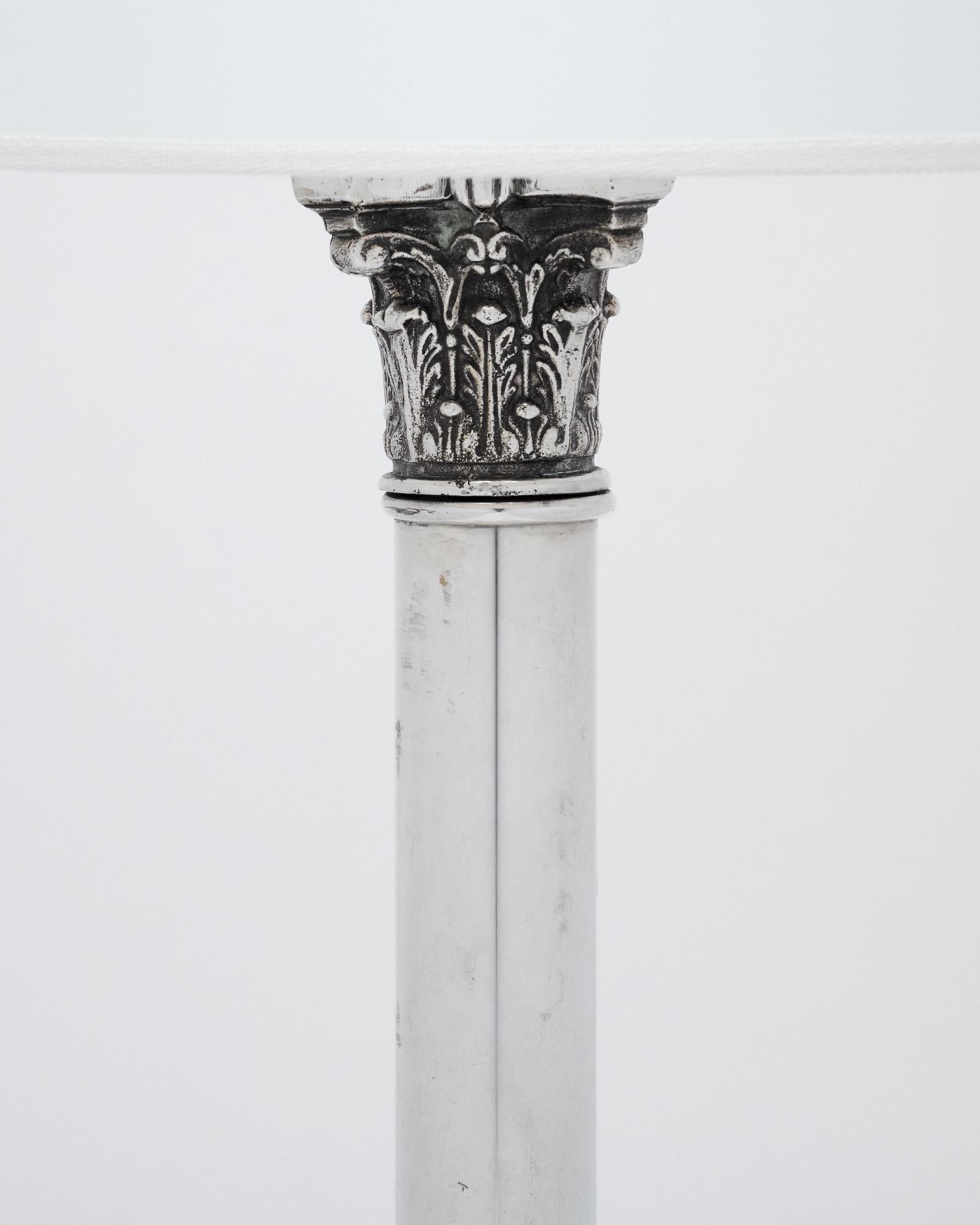 Neoclassical French Antique Column Lamp For Sale 2