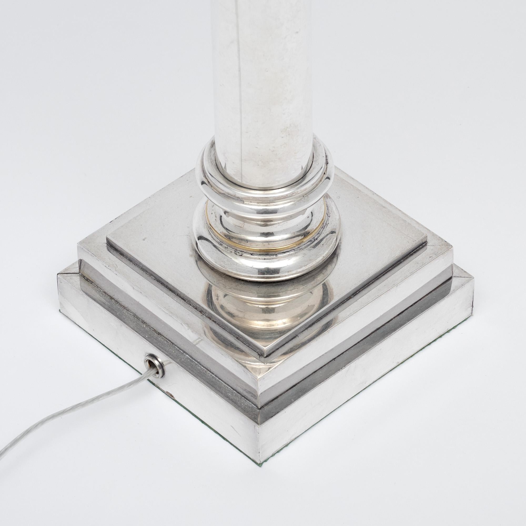 Neoclassical French Antique Column Lamp For Sale 4