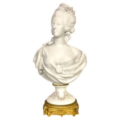 Antique Neoclassical French Bisque Bust with Ormolu Base, After Le Tourneur and Sèvres