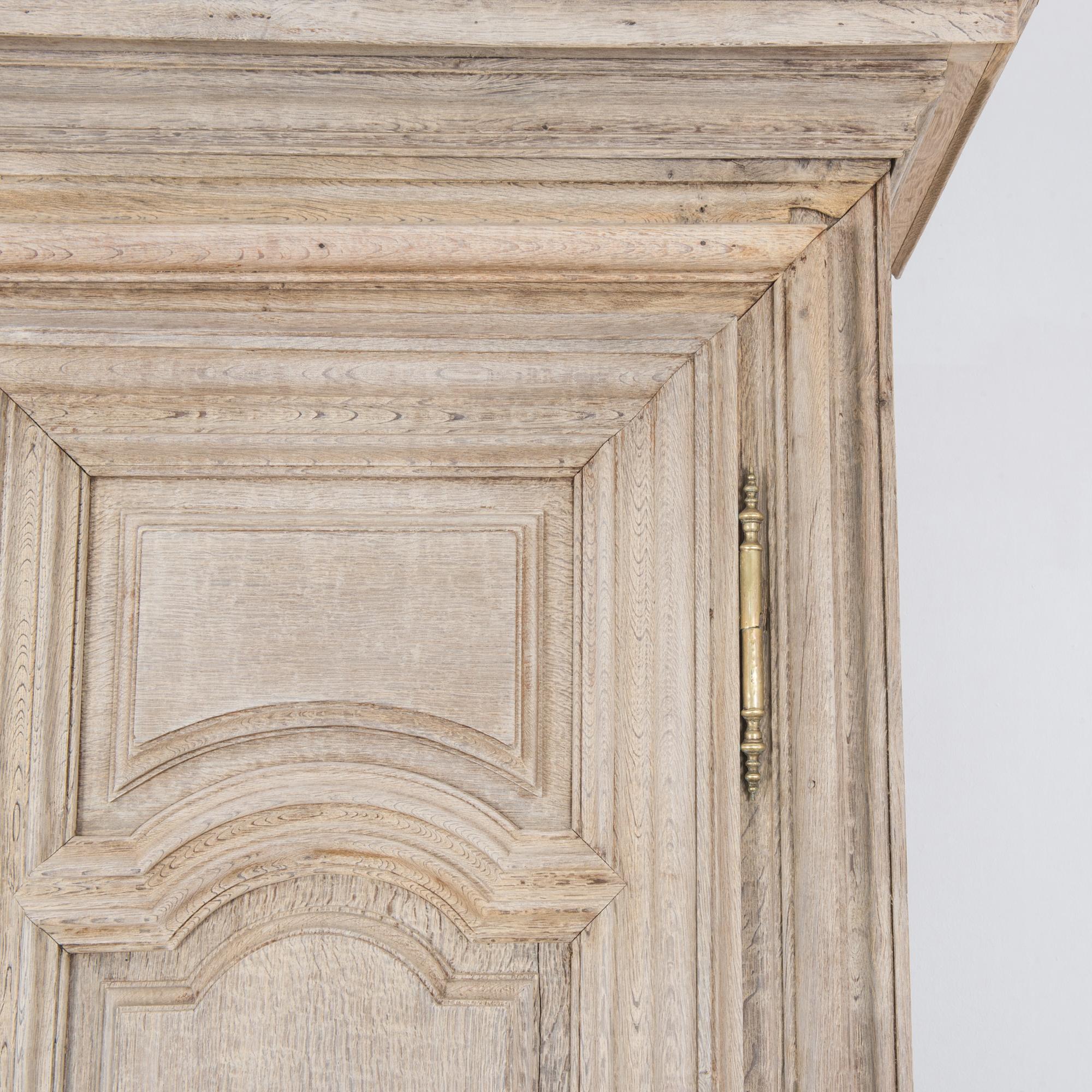 Neoclassical French Bleached Oak Armoire 1