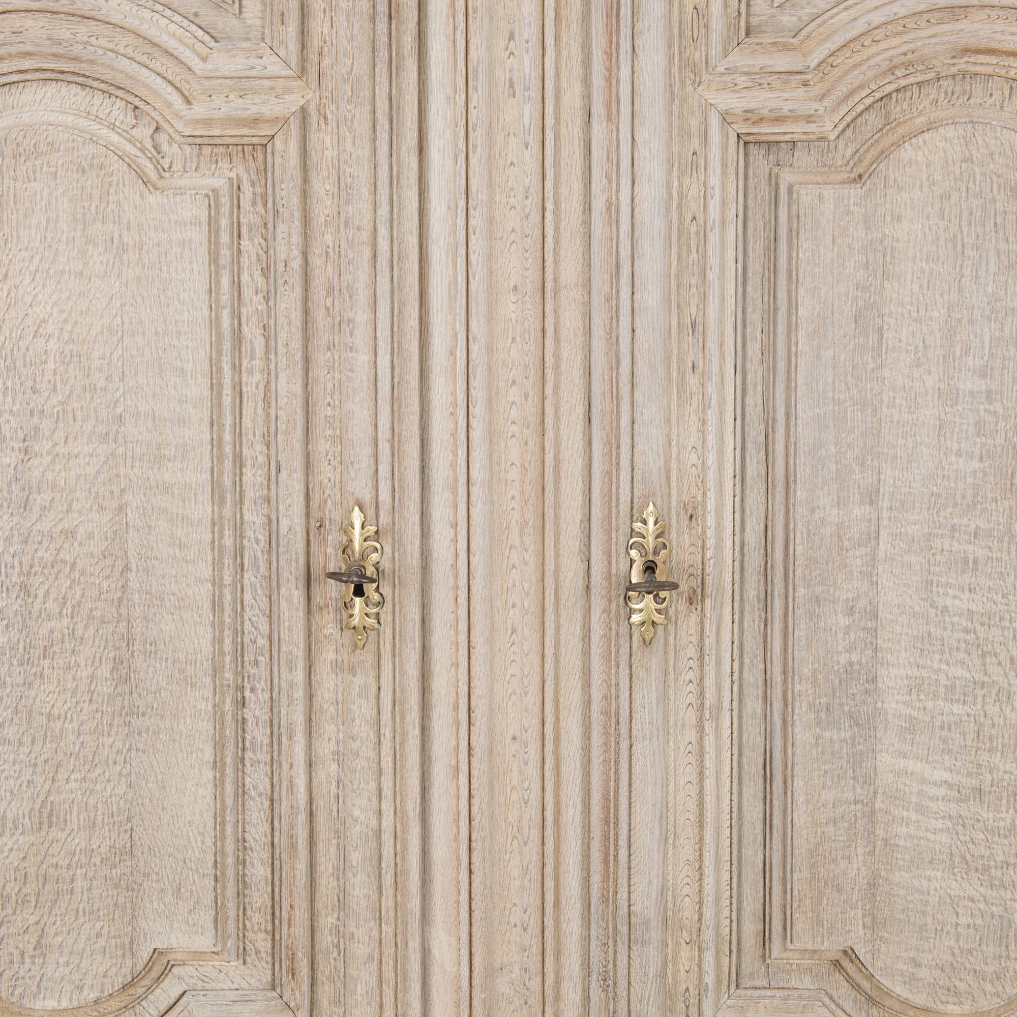 Neoclassical French Bleached Oak Armoire 2