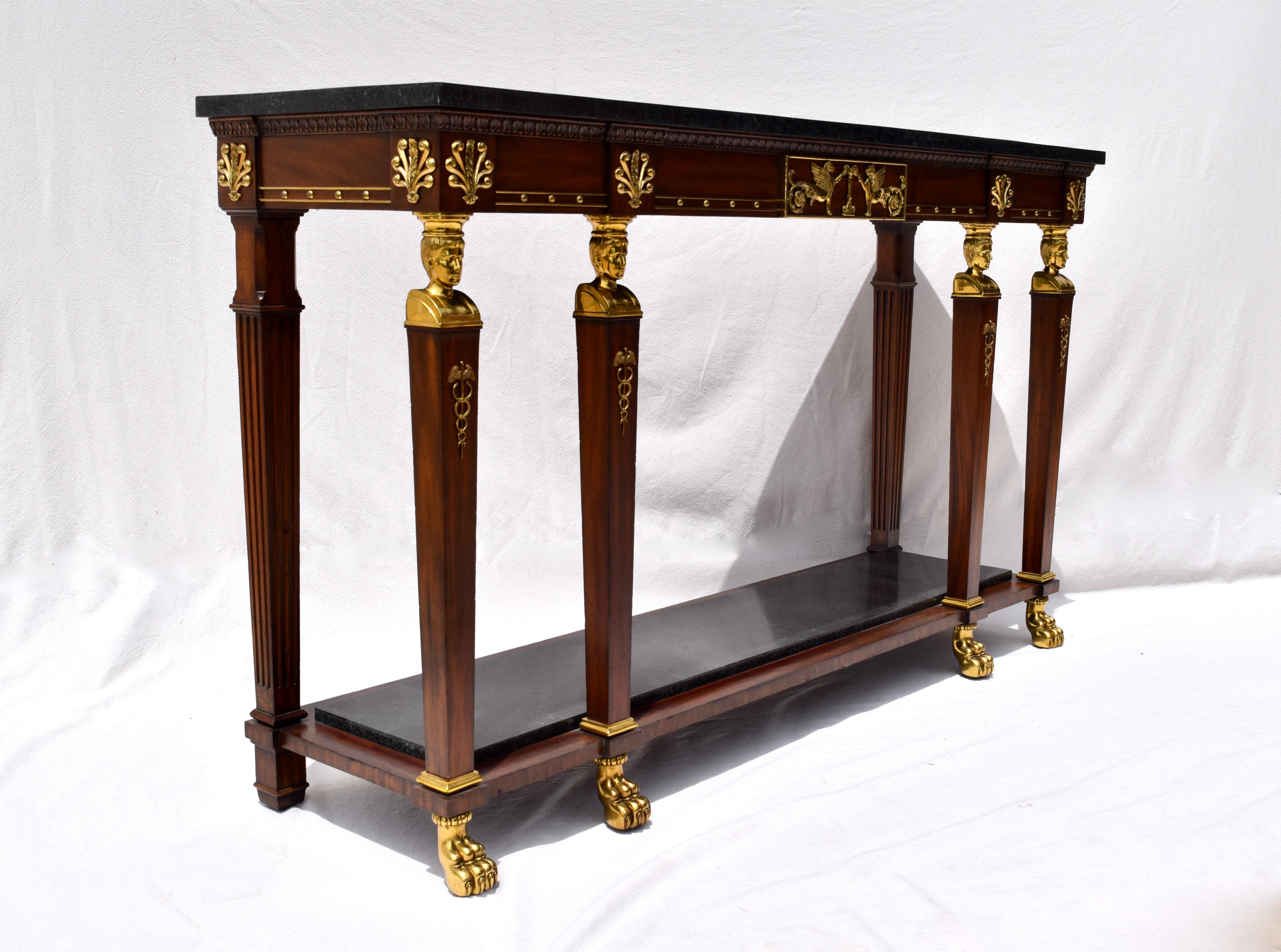 Neoclassical French Empire Style Pier Table by Maitland Smith 1