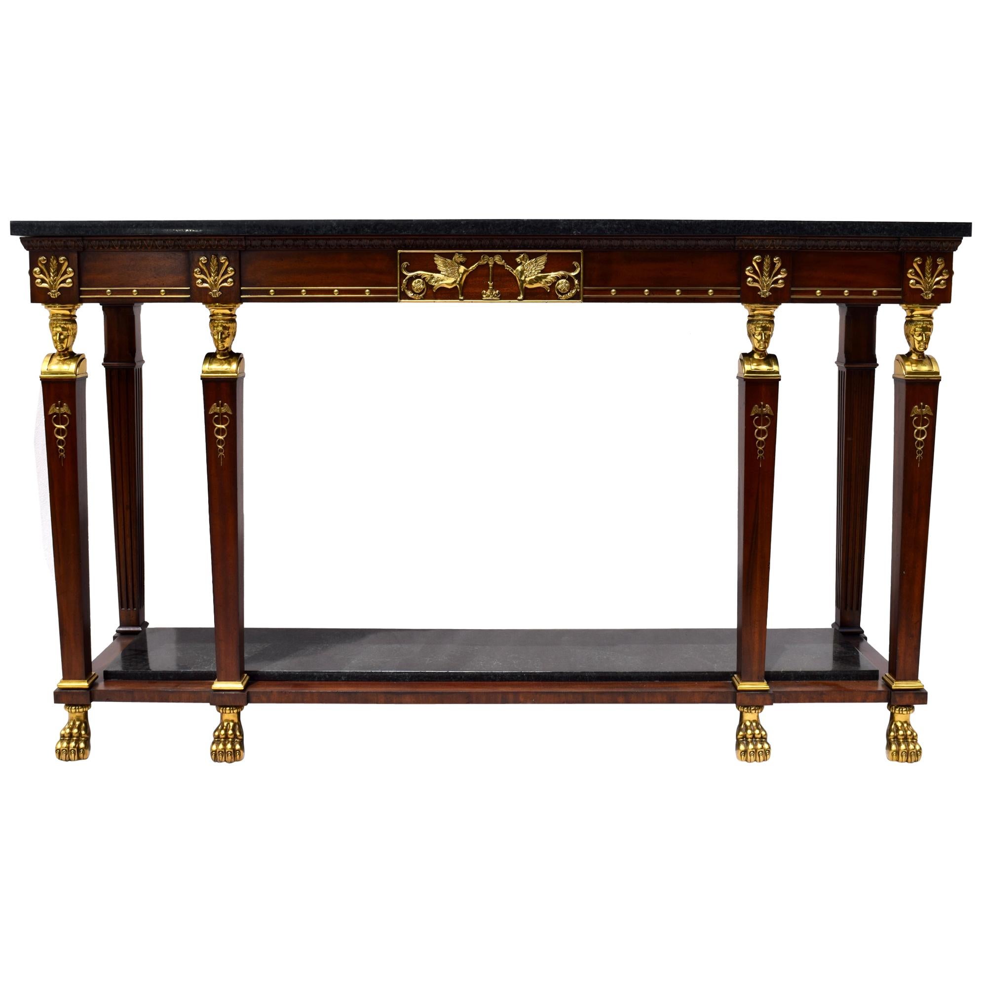 Neoclassical French Empire Style Pier Table by Maitland Smith