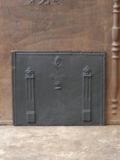 Neoclassical French 'Flower Basket' Fireback / Backsplash, 18th-19th Century