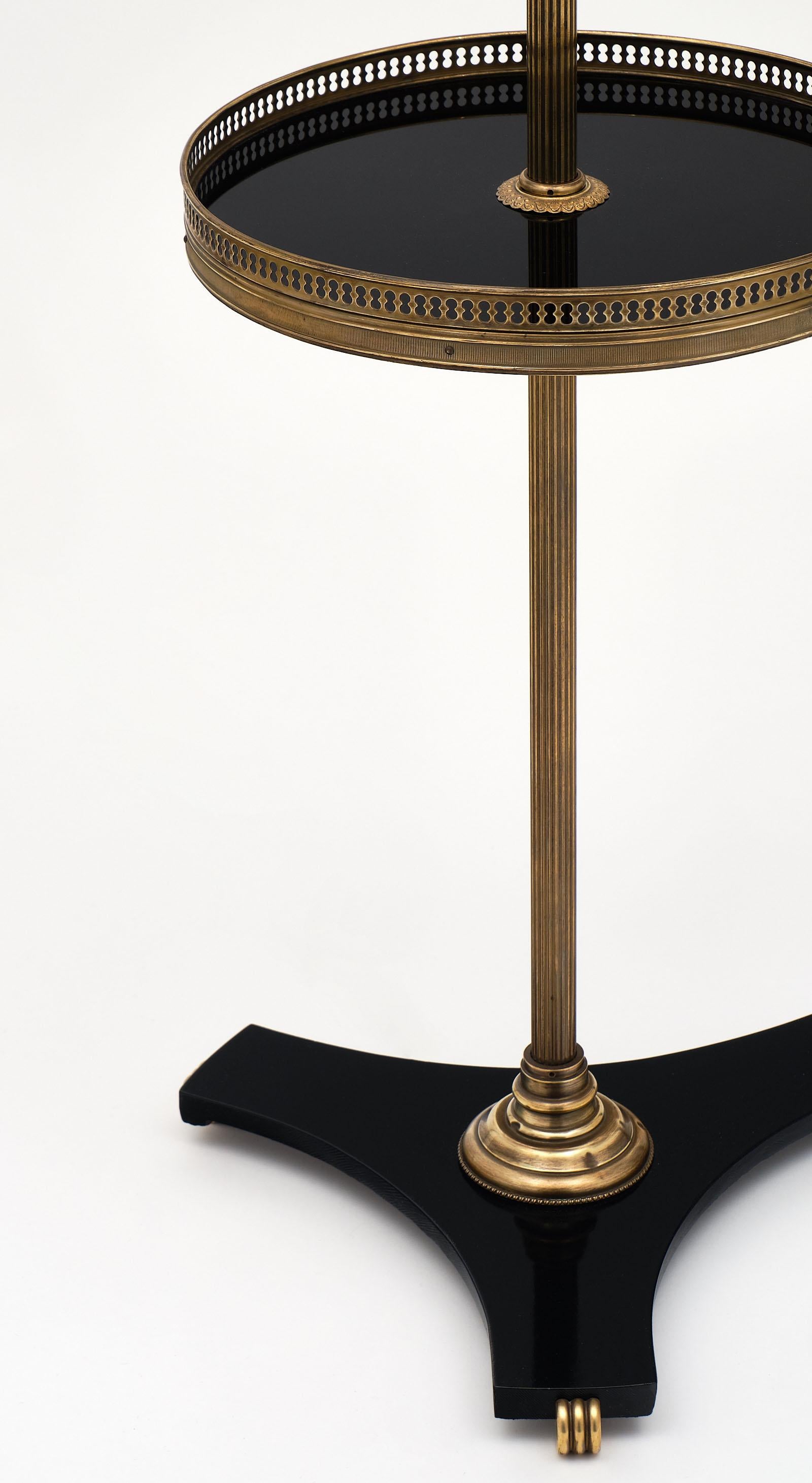 Neoclassical French Iron and Brass Floor Lamp 1