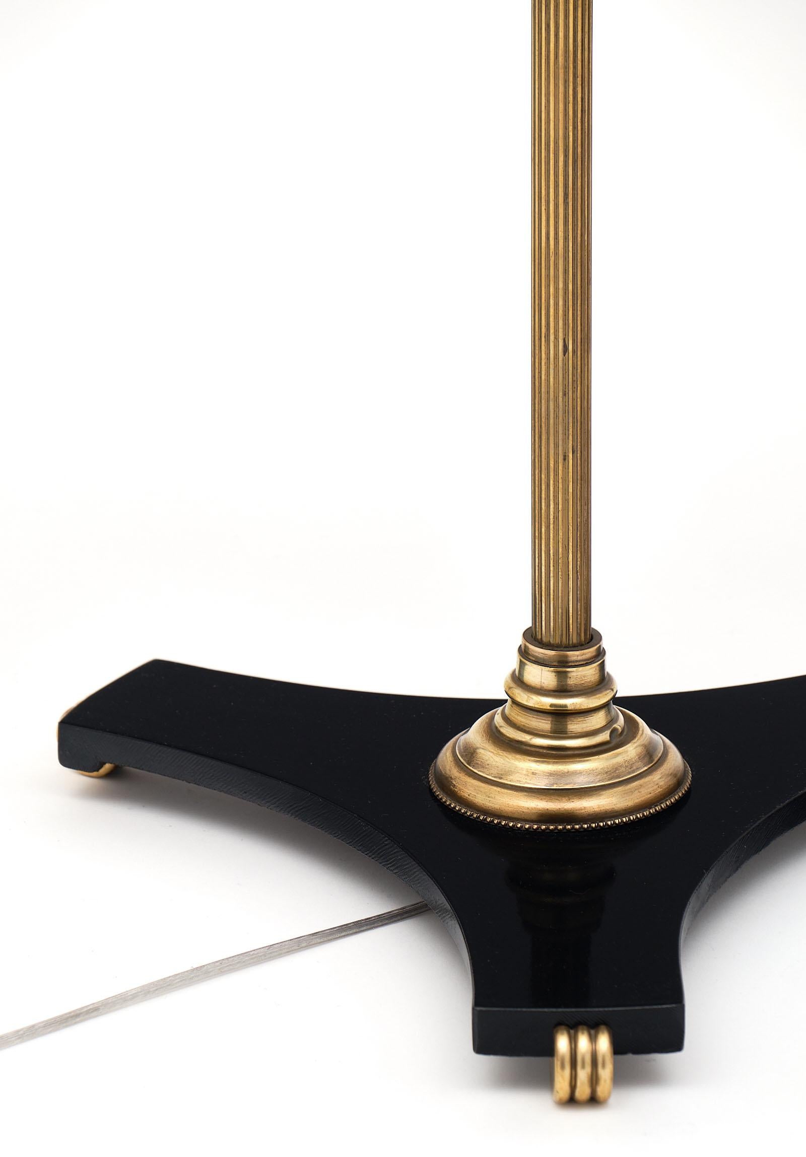 Neoclassical French Iron and Brass Floor Lamp 2