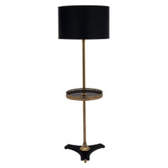 Neoclassical French Iron and Brass Floor Lamp