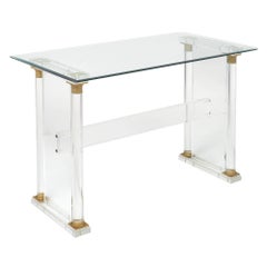 Neoclassical French Lucite Desk or Table