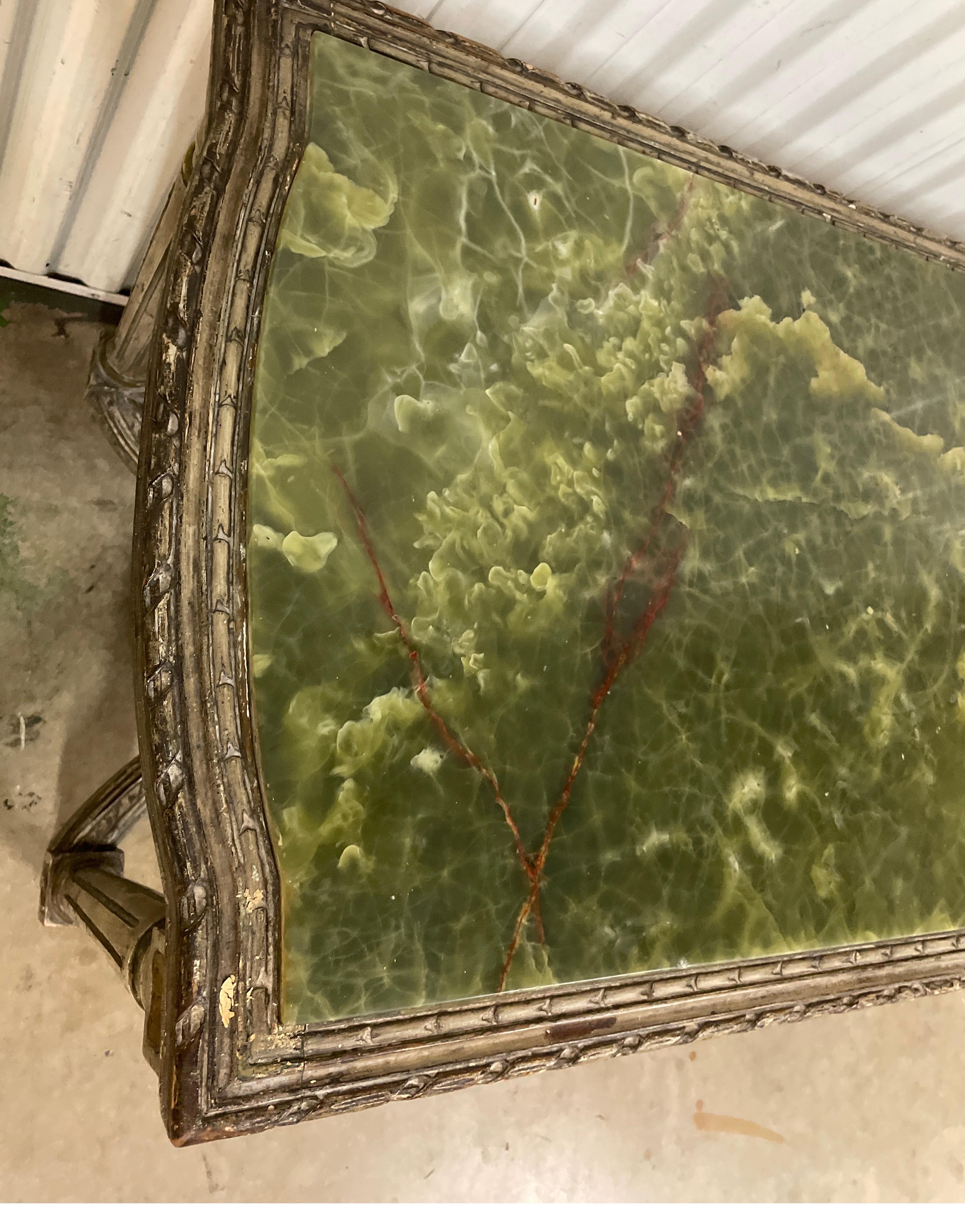 Neoclassical French Onyx Top Center Table For Sale 3