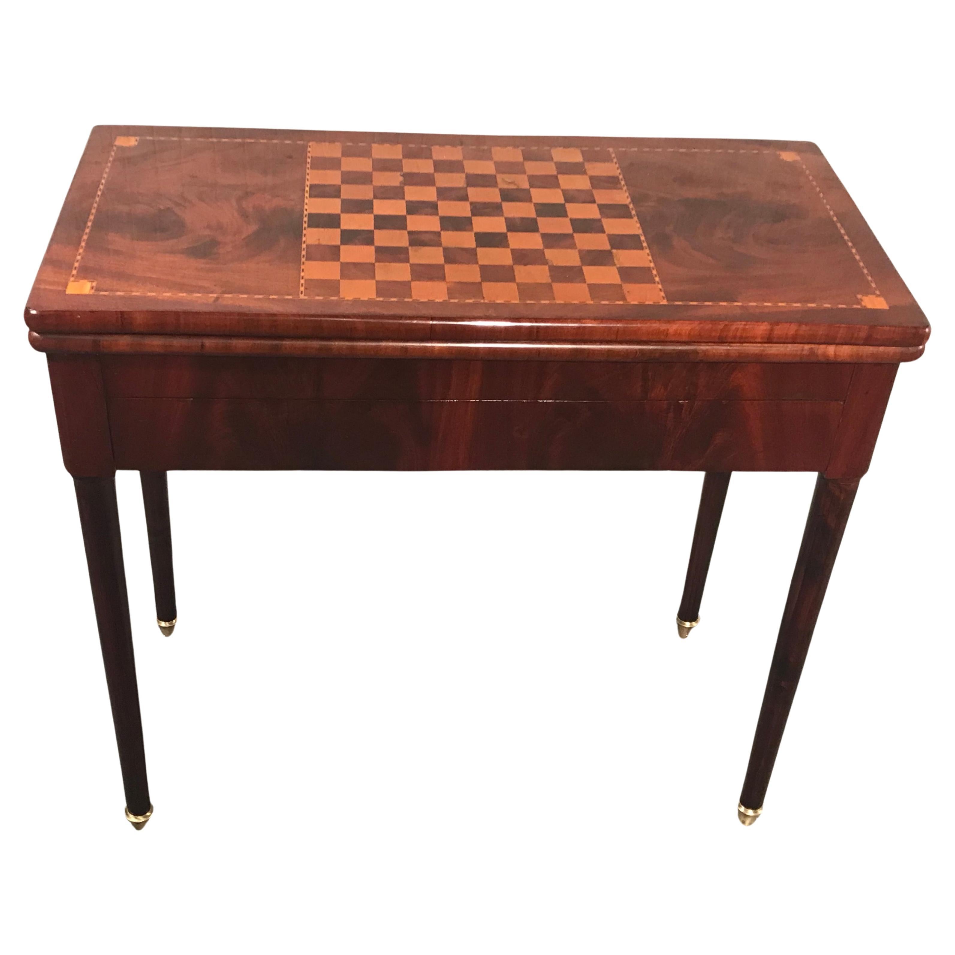 Neoclassical Game Table, France 1810-20, Mahogany