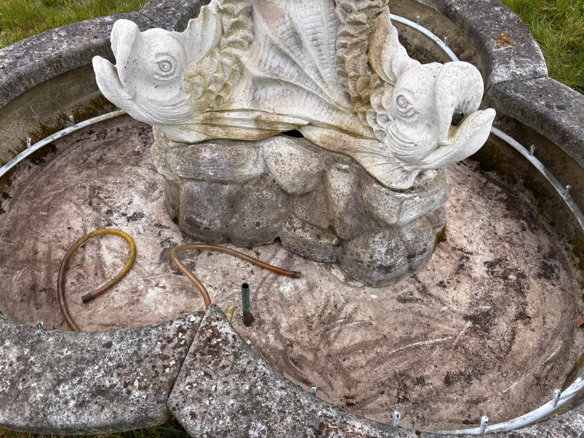 Jardin néoclassique Grande fontaine avec statue 5