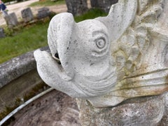Neoclassical Garden Large Fountain with Statue