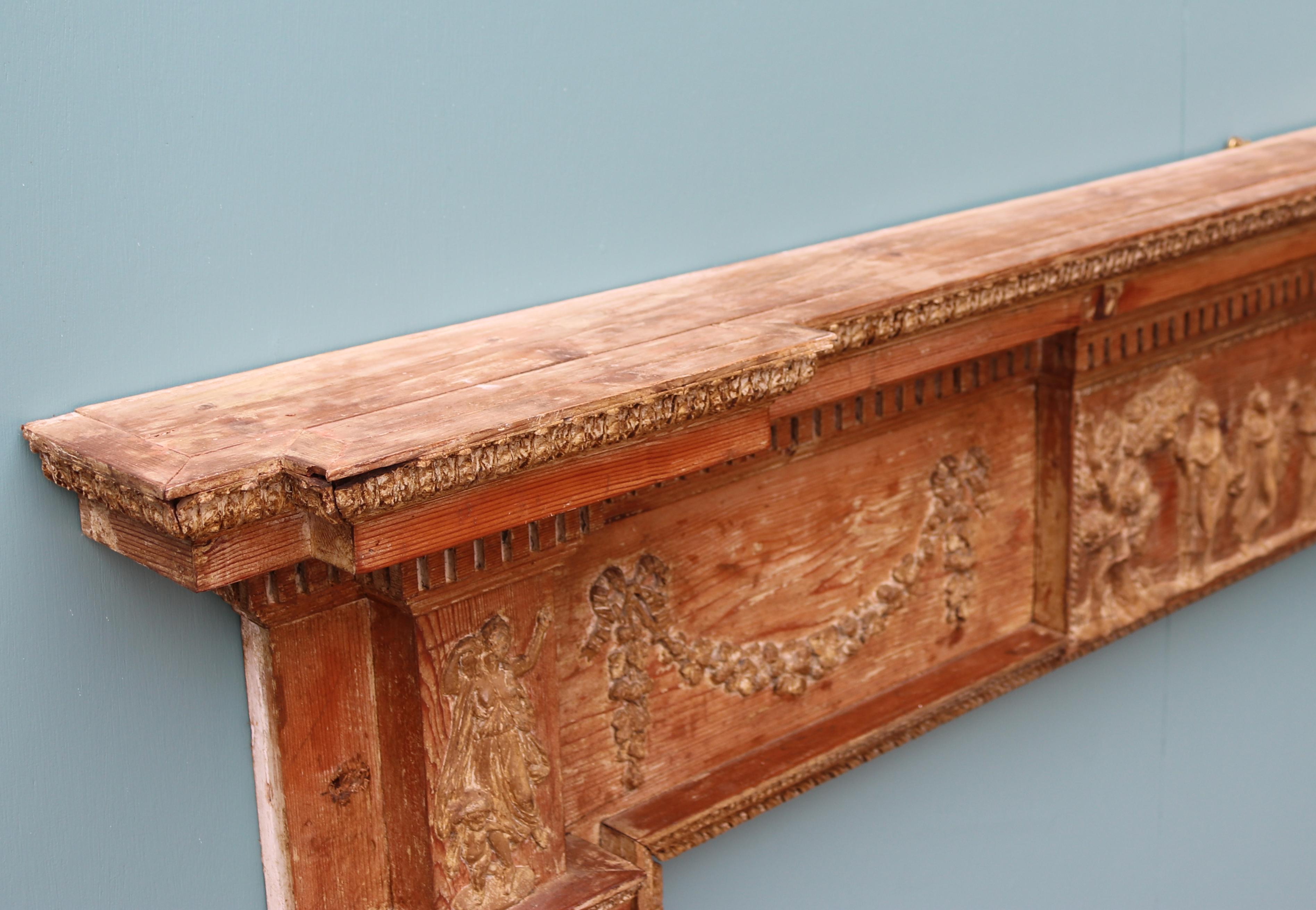 19th Century Neoclassical George III Mantel For Sale