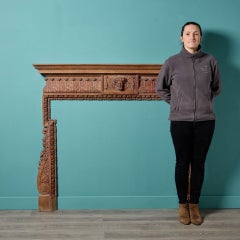 Neoclassical Georgian English Oak Fire Mantel