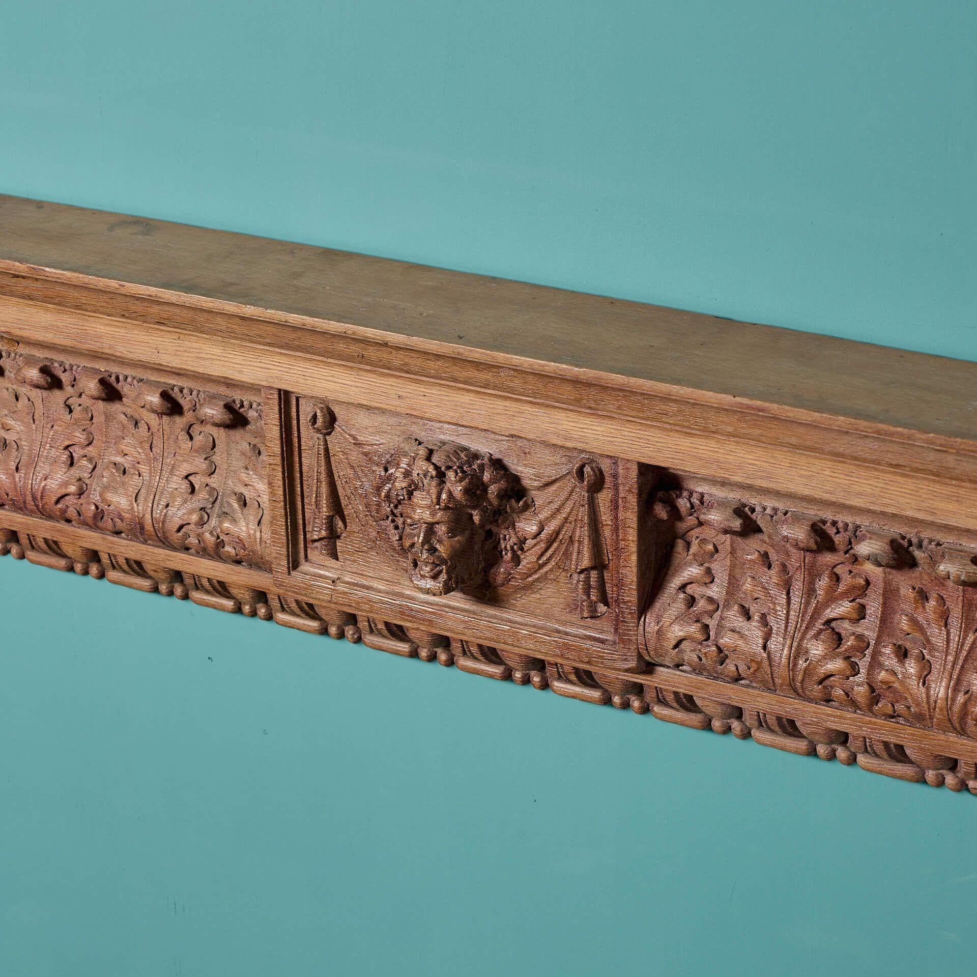Mantello da camino neoclassico georgiano in Oak inglese In condizioni discrete in vendita a Wormelow, Herefordshire