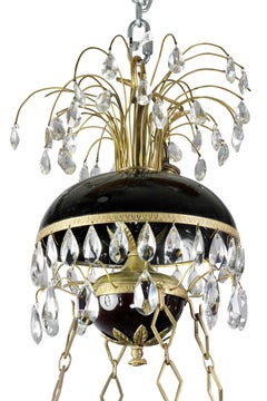 Neoclassical Gilt Bronze and Cut Glass Chandelier