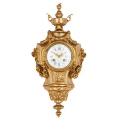 Neoclassical Gilt Bronze Clock and Barometer Set by Maison Mottheau