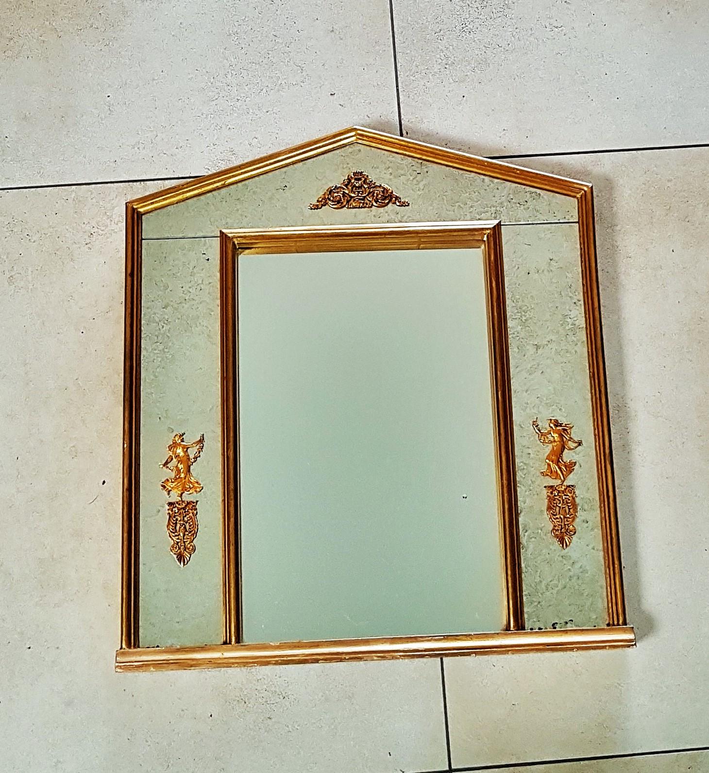 Neoclassical Gilt Empire Mirror, France For Sale 5