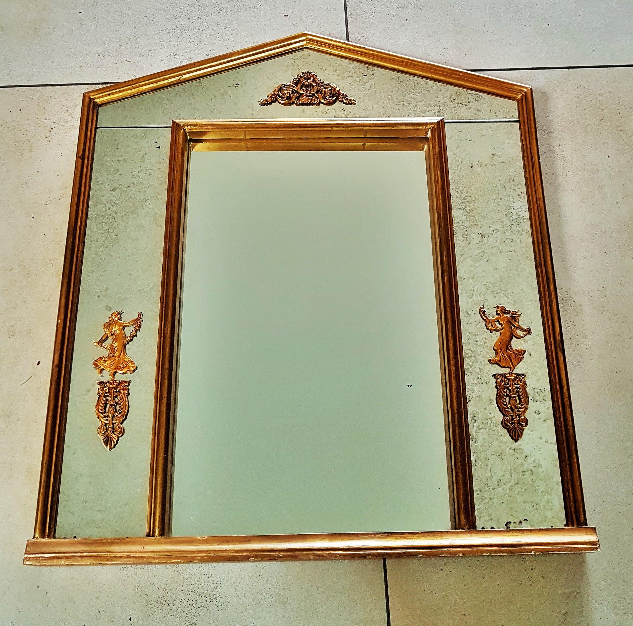 Neoclassical Gilt Empire Mirror, France For Sale 6