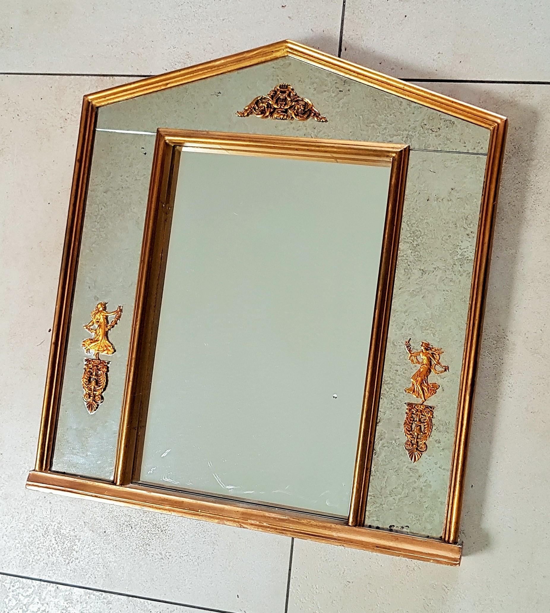 Neoclassical Gilt Empire Mirror, France For Sale 8