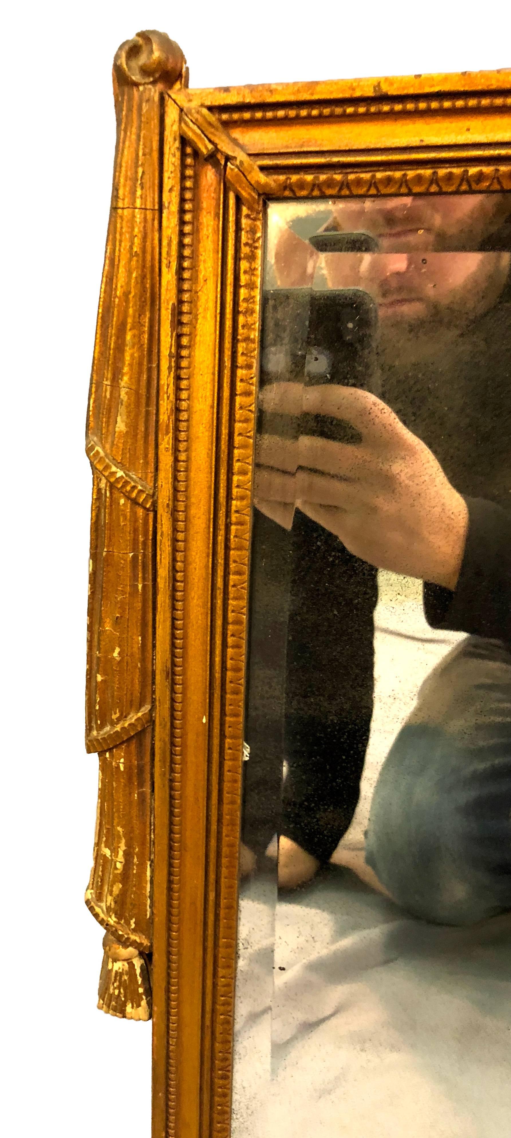 20th Century Neoclassical Gilt Framed Wall Mirror