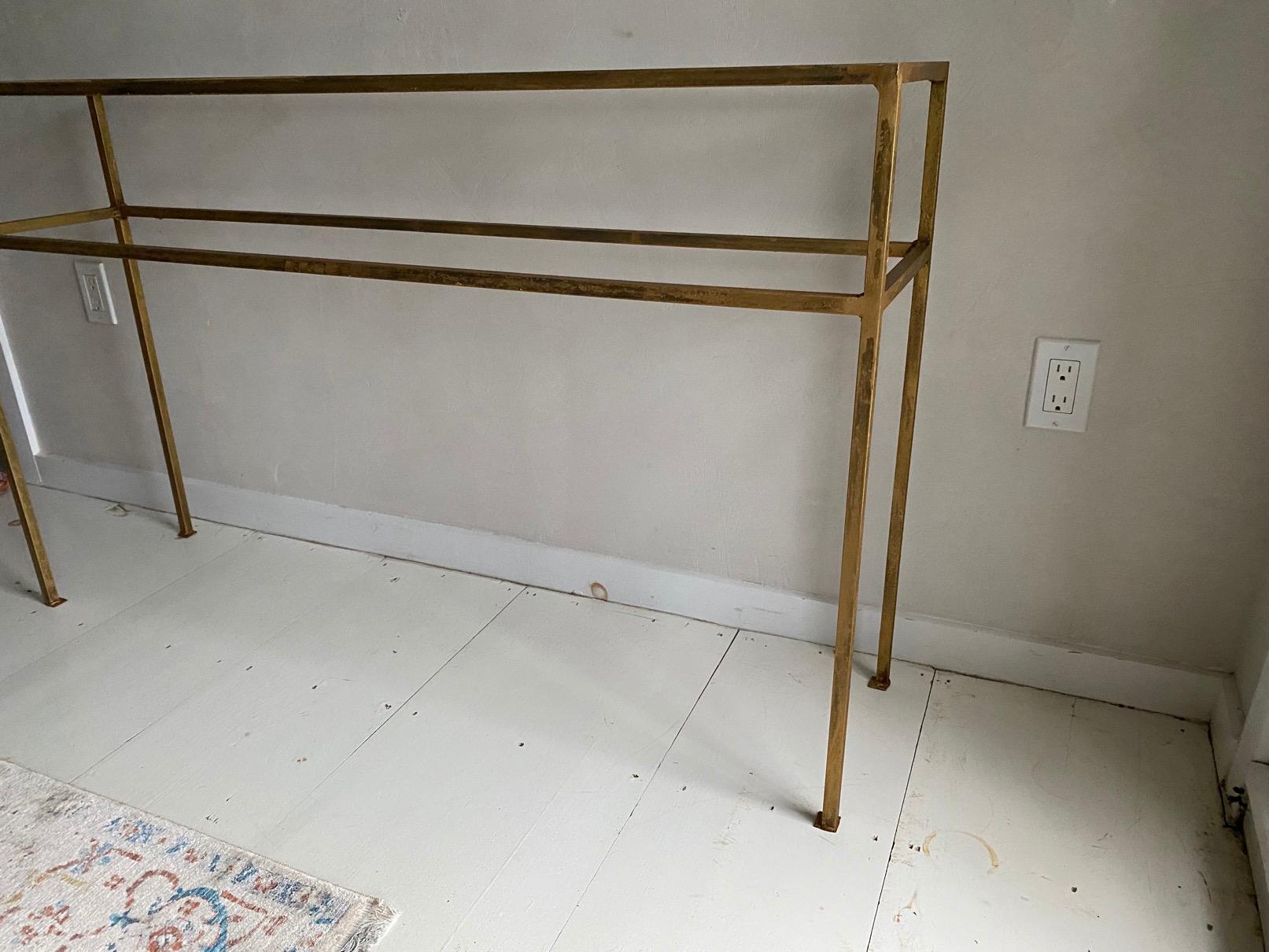 Custom Neoclassical Gilt Metal Base Console Table/Base Only 2