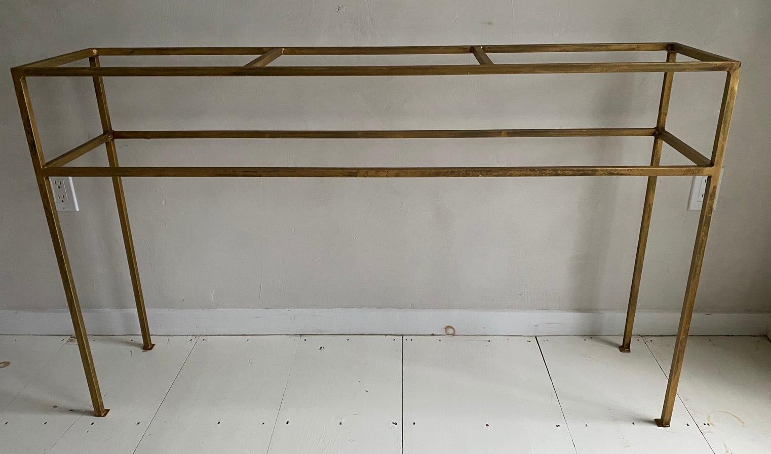 Custom Neoclassical Gilt Metal Base Console Table/Base Only 4
