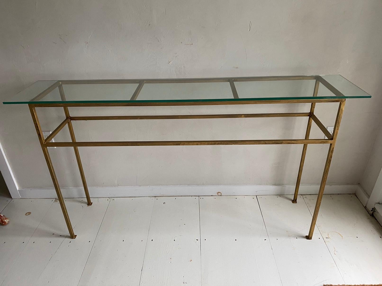 Custom Neoclassical Gilt Metal Base Console Table/Base Only 1