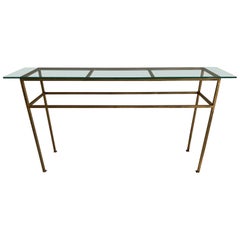 Custom Neoclassical Gilt Metal Base Console Table/Base Only