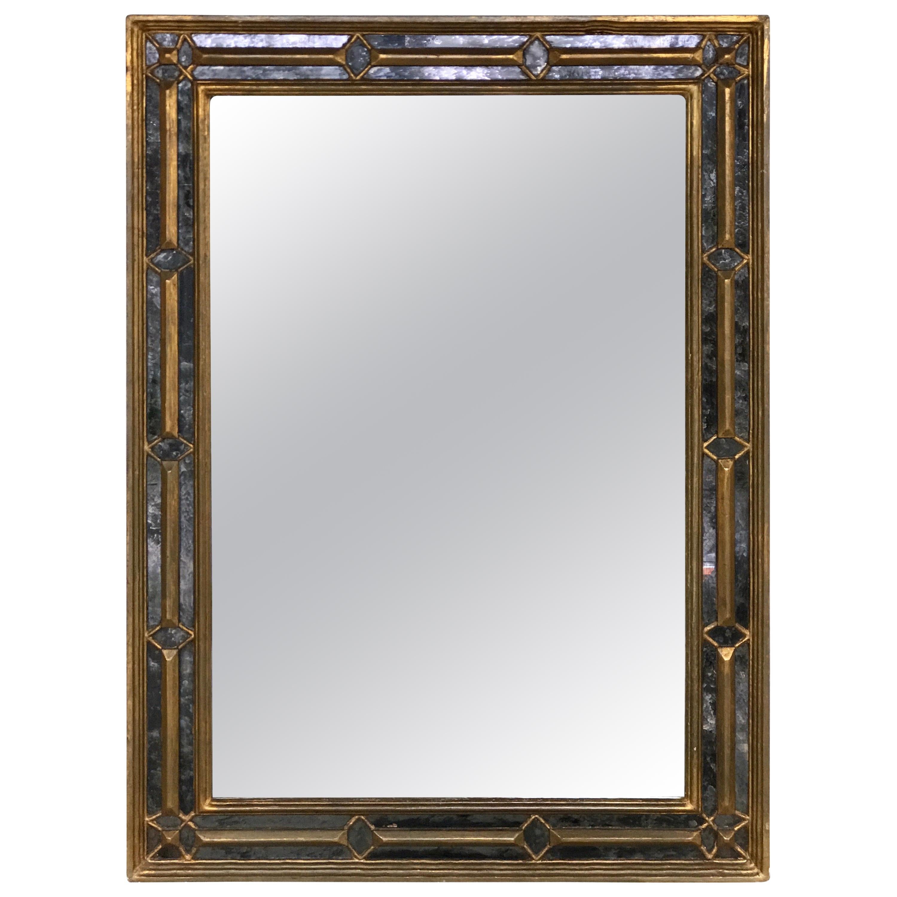 Neoclassical Giltwood Églomisé Mirror