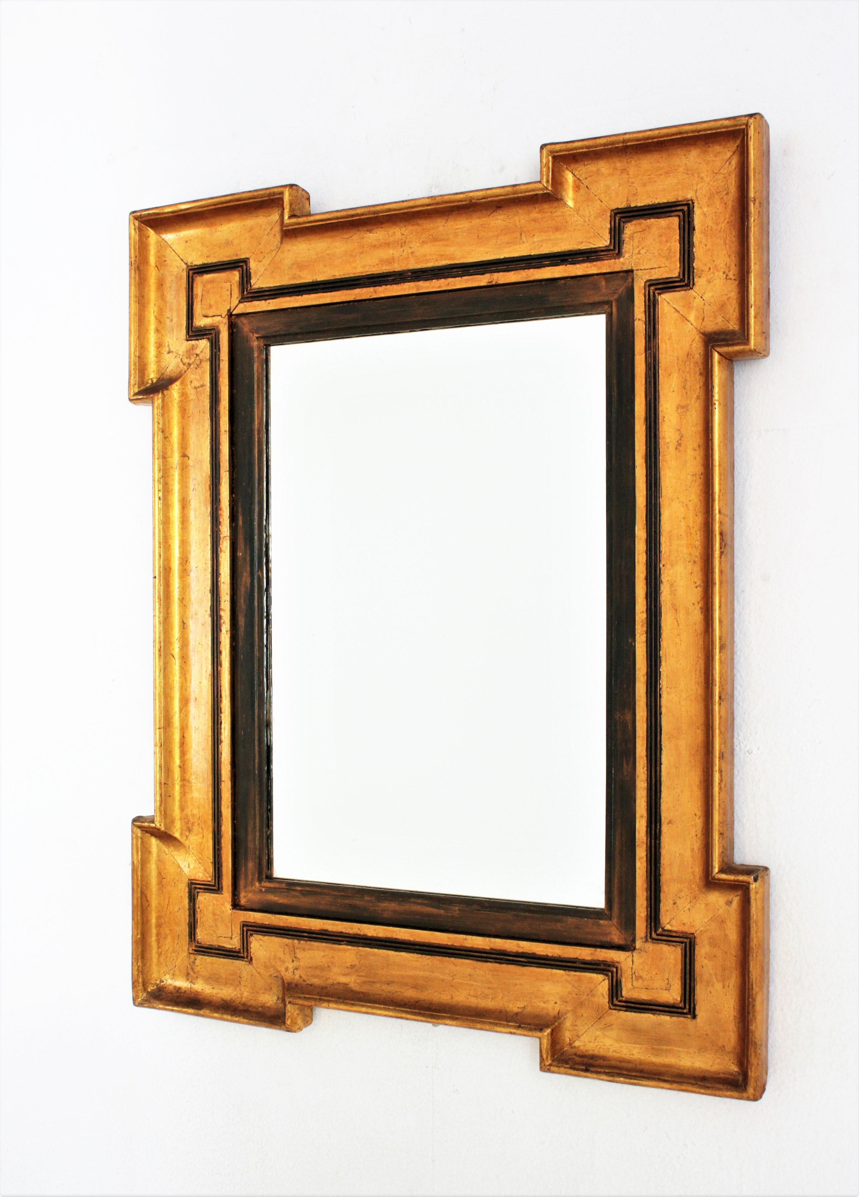 Neoclassical Modern Giltwood Mirror For Sale 5
